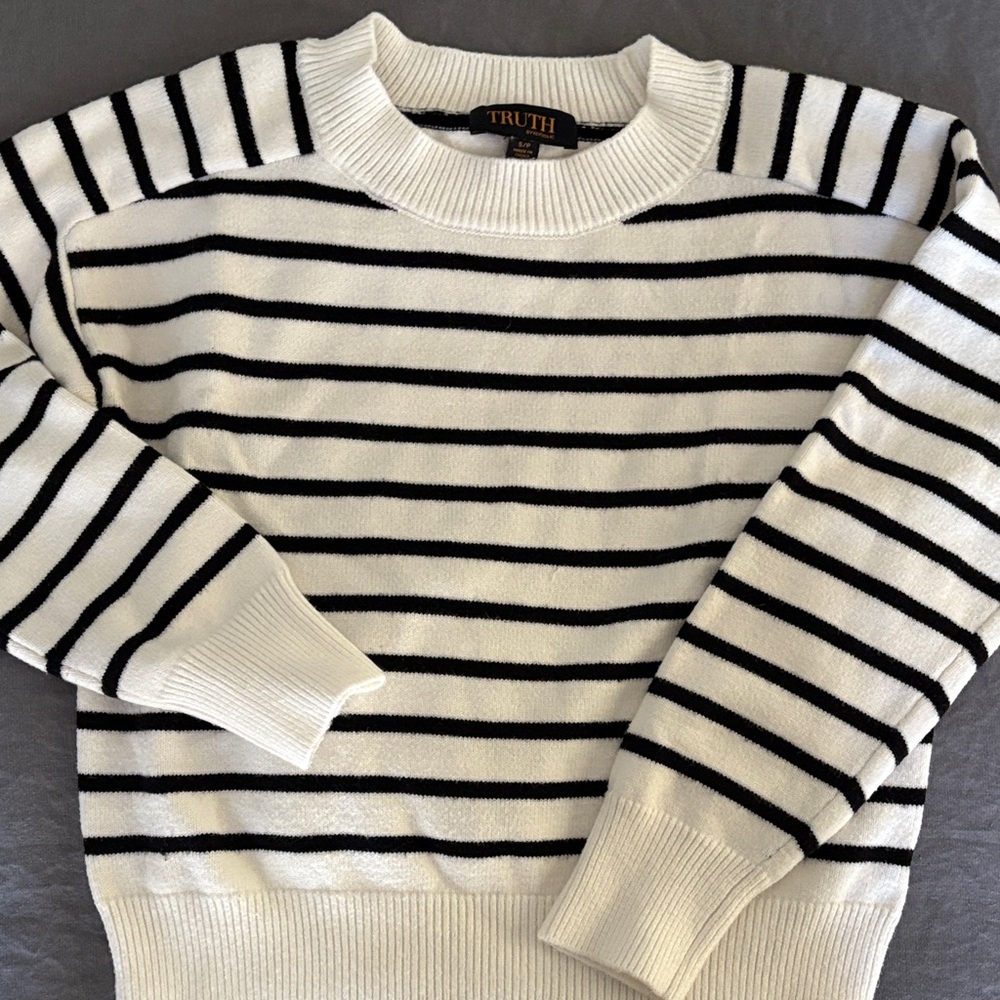 Truth Striped Crewneck Sweater